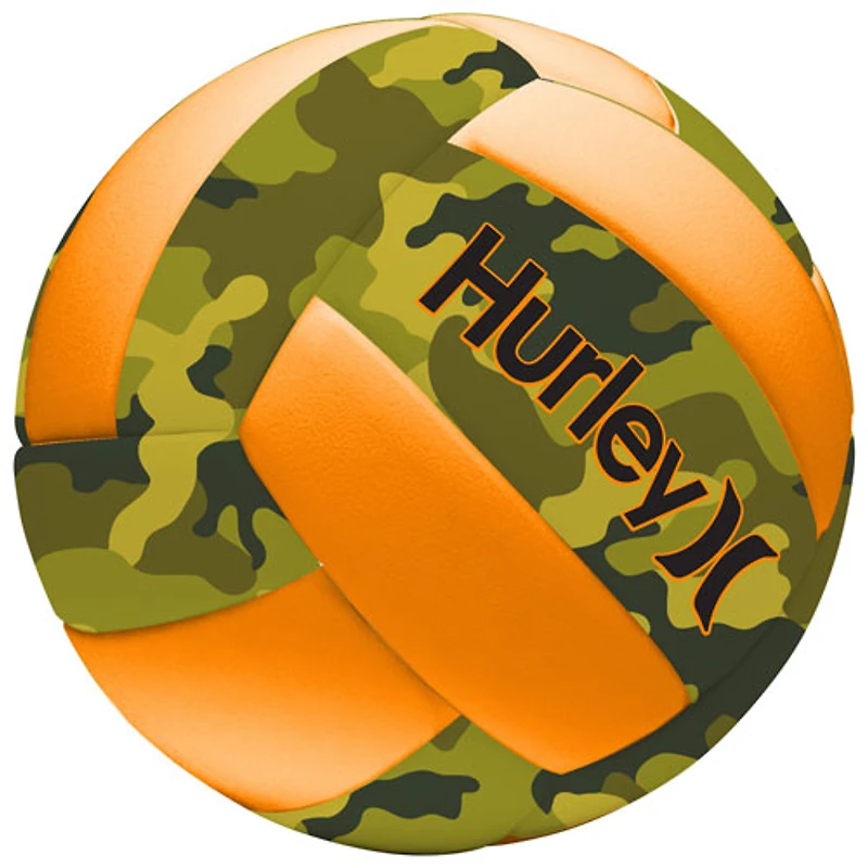 Ballon de volleyball en néoprène de Hurley - Taille 5 - Camouflage orange