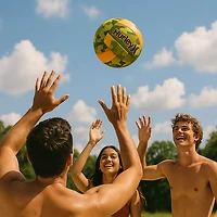 Ballon de volleyball en néoprène de Hurley - Taille 5 - Camouflage orange