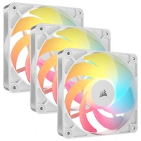 Corsair RS120-R ARGB 120mm Triple PWM Reverse Case Fan Kit - White