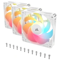 Corsair RS120-R ARGB 120mm Triple PWM Reverse Case Fan Kit - White