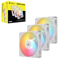 Corsair RS120-R ARGB 120mm Triple PWM Reverse Case Fan Kit - White