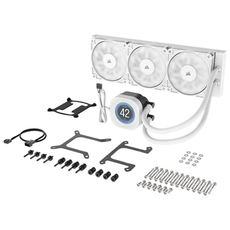 Corsair Nautilus 360 RS LCD Liquid CPU Cooling System - White
