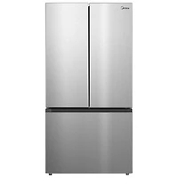 Réfrigérateur à deux portes de 22,6 pi³ 33 po avec distributeur de glaçons de Midea (MRF23I7AST) - Inox