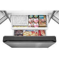 Réfrigérateur à deux portes de 22,6 pi³ 33 po avec distributeur de glaçons de Midea (MRF23I7AST) - Inox