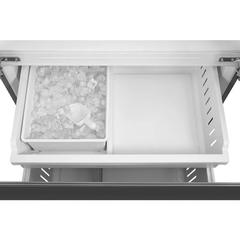 Réfrigérateur à deux portes de 22,6 pi³ 33 po avec distributeur de glaçons de Midea (MRF23I7AST) - Inox
