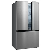 Réfrigérateur à deux portes de 22,6 pi³ 33 po avec distributeur de glaçons de Midea (MRF23I7AST) - Inox