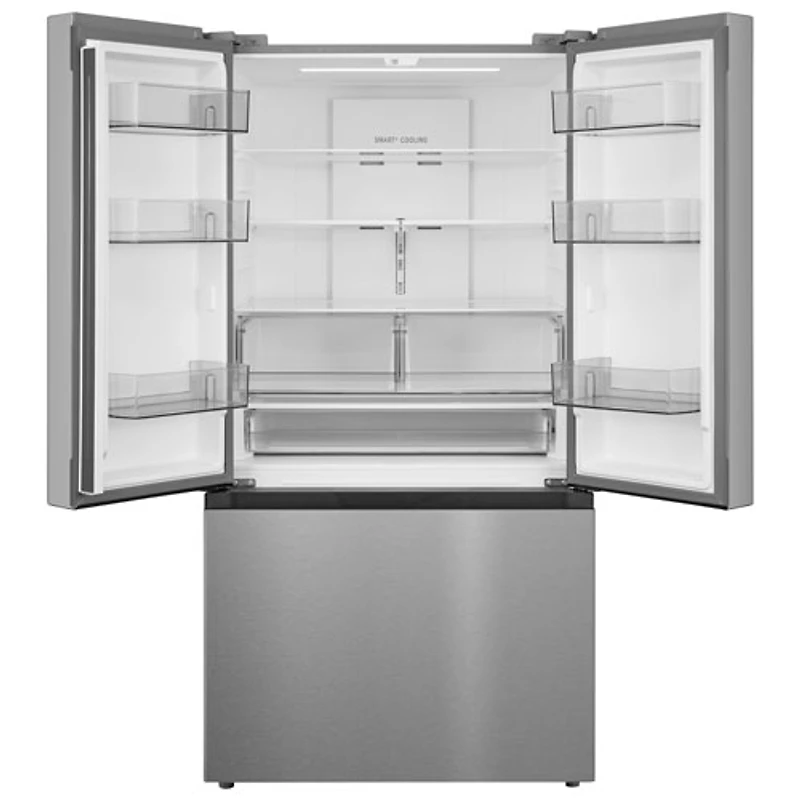 Réfrigérateur à deux portes de 22,6 pi³ 33 po avec distributeur de glaçons de Midea (MRF23I7AST) - Inox