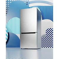 Réfrigérateur à congélateur inférieur avec éclairage DEL 18,7 pi³ 30 po de Midea (MRB19B7AST) - Inox