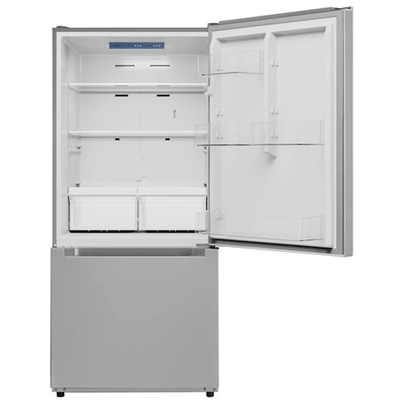 Réfrigérateur à congélateur inférieur avec éclairage DEL 18,7 pi³ 30 po de Midea (MRB19B7AST) - Inox