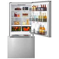 Réfrigérateur à congélateur inférieur avec éclairage DEL 18,7 pi³ 30 po de Midea (MRB19B7AST) - Inox