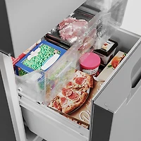 Réfrigérateur à congélateur inférieur avec éclairage DEL 18,7 pi³ 30 po de Midea (MRB19B7AST) - Inox