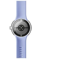 Montre Pixel Watch 4 (LTE) 41 mm de Google avec boîtier en aluminium argenté poli et bracelet sport iris