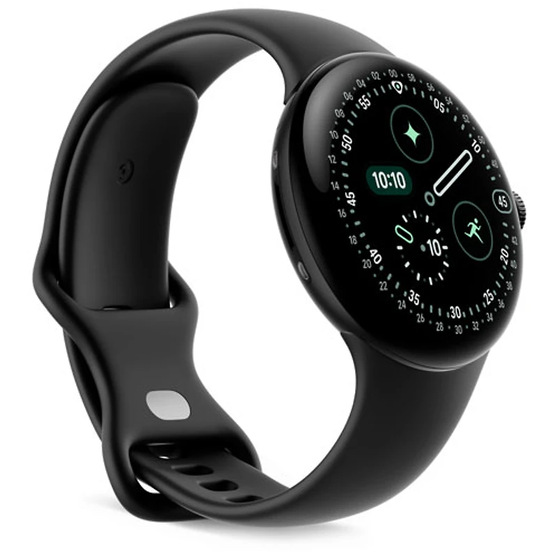 Google Pixel Watch 4 (Bluetooth) 45mm Matte Black Aluminum Case with Obsidian Active Band