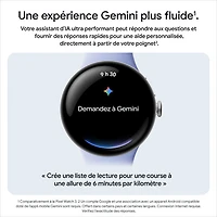 Montre Pixel Watch 4 (Bluetooth) 45 mm de Google avec boîtier en aluminium pierre de lune satinée et bracelet sport pierre de lune