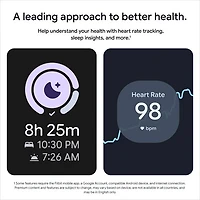 Montre Pixel Watch 4 (Bluetooth) 45 mm de Google avec boîtier en aluminium pierre de lune satinée et bracelet sport pierre de lune