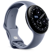 Montre Pixel Watch 4 (Bluetooth) 45 mm de Google avec boîtier en aluminium pierre de lune satinée et bracelet sport pierre de lune