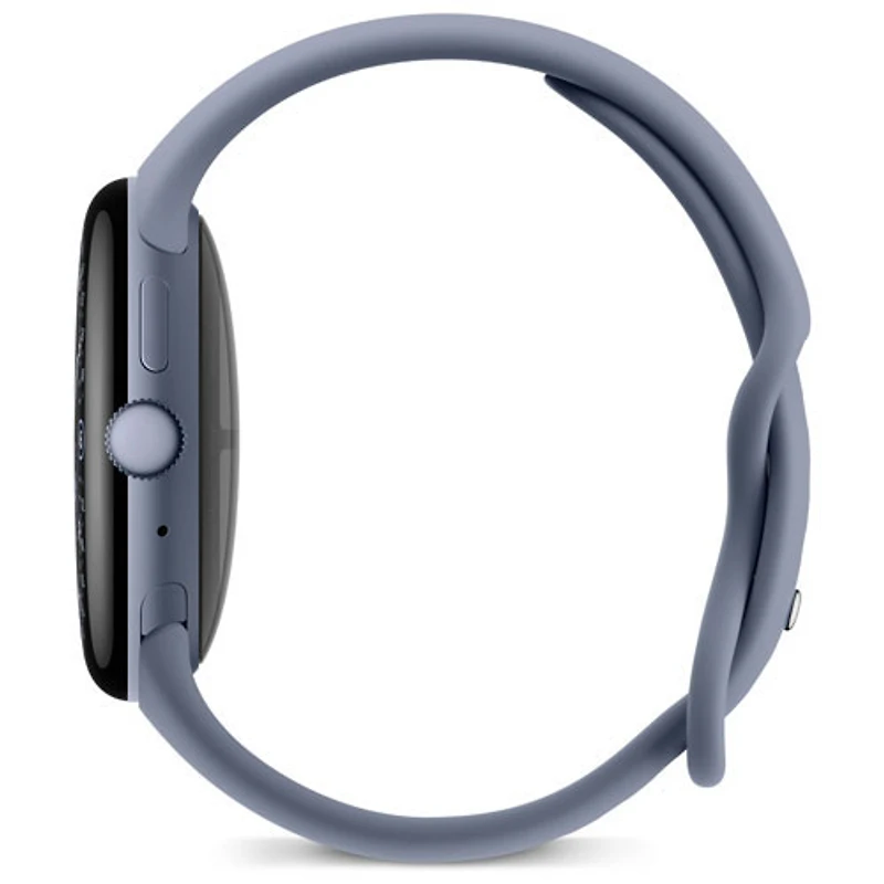 Montre Pixel Watch 4 (Bluetooth) 45 mm de Google avec boîtier en aluminium pierre de lune satinée et bracelet sport pierre de lune