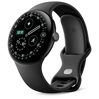 Google Pixel Watch 4 (LTE) 45mm Matte Black Aluminum Case with Obsidian Active Band