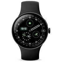 Google Pixel Watch 4 (LTE) 45mm Matte Black Aluminum Case with Obsidian Active Band