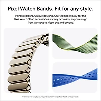 Montre Pixel Watch 4 (Bluetooth) 41 mm de Google avec boîtier en aluminium champagne doré et bracelet sport citronnelle