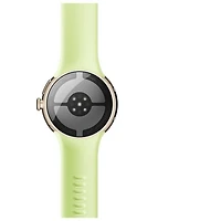 Montre Pixel Watch 4 (Bluetooth) 41 mm de Google avec boîtier en aluminium champagne doré et bracelet sport citronnelle