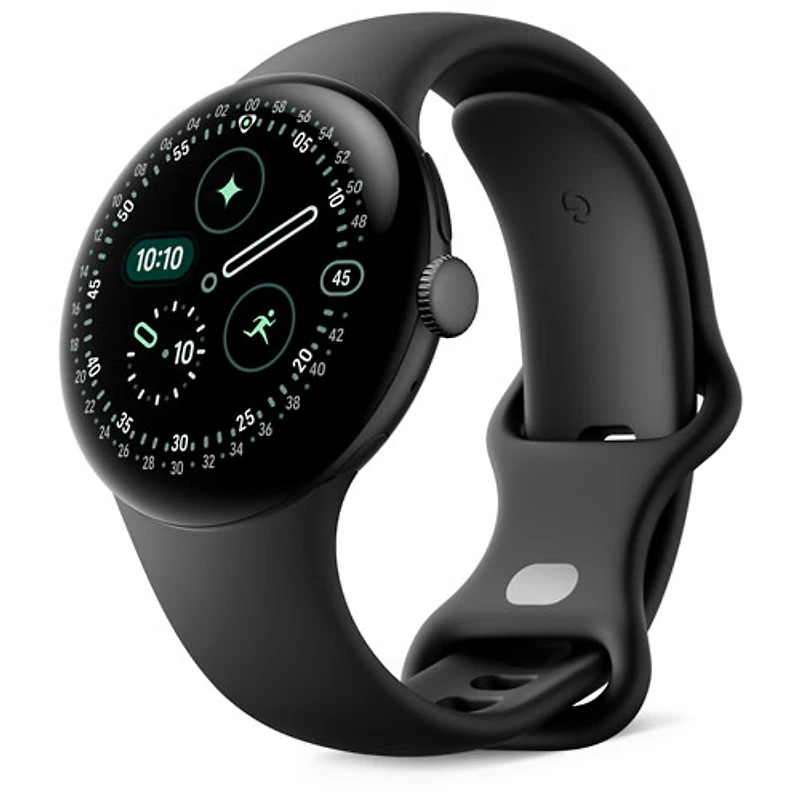 Google Pixel Watch 4 (Bluetooth) 41mm Matte Black Aluminum Case with Obsidian Active Band