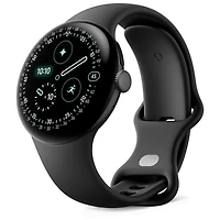 Google Pixel Watch 4 (Bluetooth) 41mm Matte Black Aluminum Case with Obsidian Active Band
