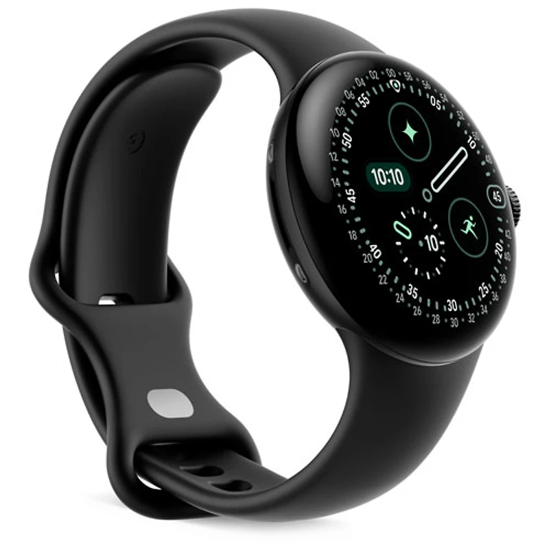Google Pixel Watch 4 (Bluetooth) 41mm Matte Black Aluminum Case with Obsidian Active Band