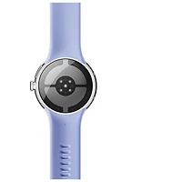 Montre Pixel Watch 4 (Bluetooth) 41 mm de Google avec boîtier en aluminium argenté poli et bracelet sport iris