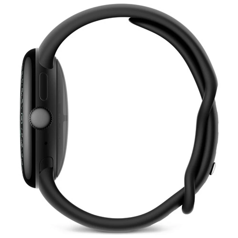 Google Pixel Watch 4 (LTE) 41mm Matte Black Aluminum Case with Obsidian Active Band