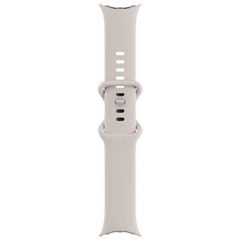 Montre Pixel Watch 4 (LTE) 41 mm de Google avec boîtier en aluminium argenté poli et bracelet sport porcelaine