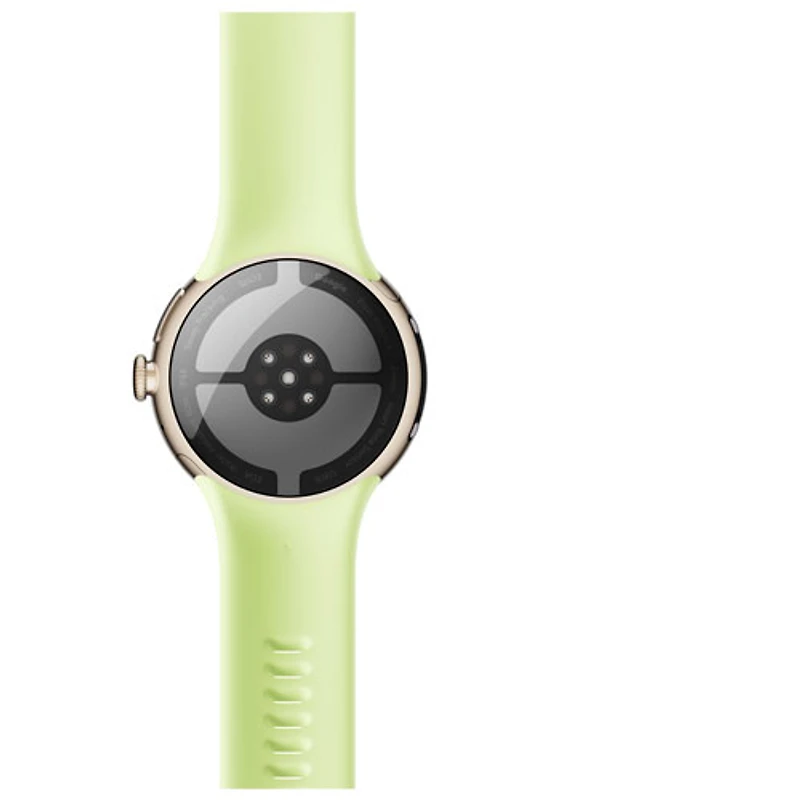 Google Pixel Watch 4 (LTE) 41mm Champagne Gold Aluminum Case with Lemongrass Active Band