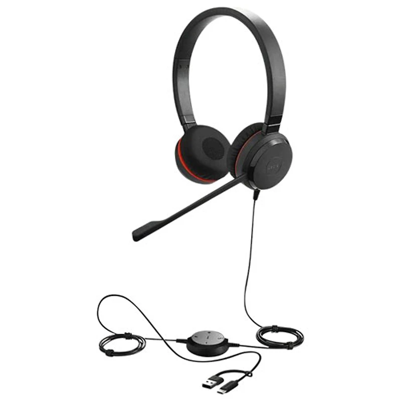 Casque d'écoute Evolve 30 II de Jabra avec microphone intégré (5399-823-389-01) - Noir