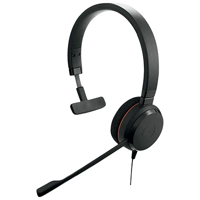 Casque d'écoute Evolve 20 de Jabra avec microphone intégré (4993-823-189-01) - Noir