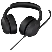 Casque d'écoute Bluetooth à suppression du bruit Evolve2 de Jabra avec microphone intégré (25089-999-799) - Noir