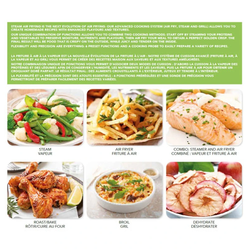 Friteuse à air chaud vapeur infrarouge d'Heritage - 4,3 L/4,5 pintes - Noir