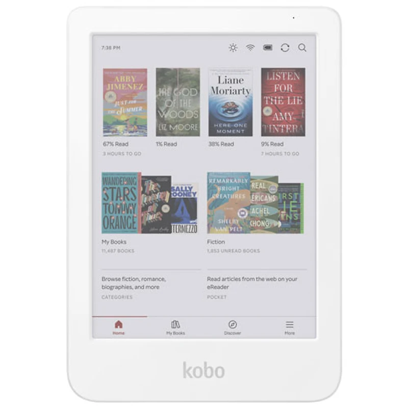 Liseuse numérique à écran tactile de 6 po Clara Colour de Kobo - Blanc