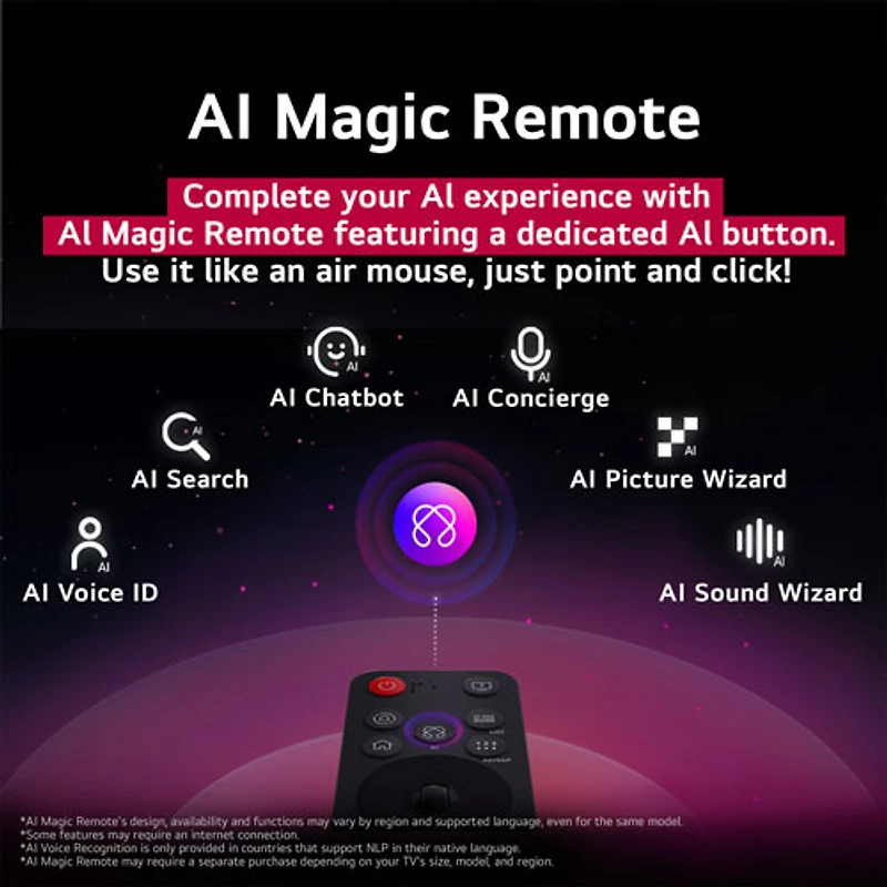 Téléviseur intelligent avec IA webOS HDR QNED UHD 4K de 55 po QNED70 de LG (55QNED70AUA.ACC) - 2025