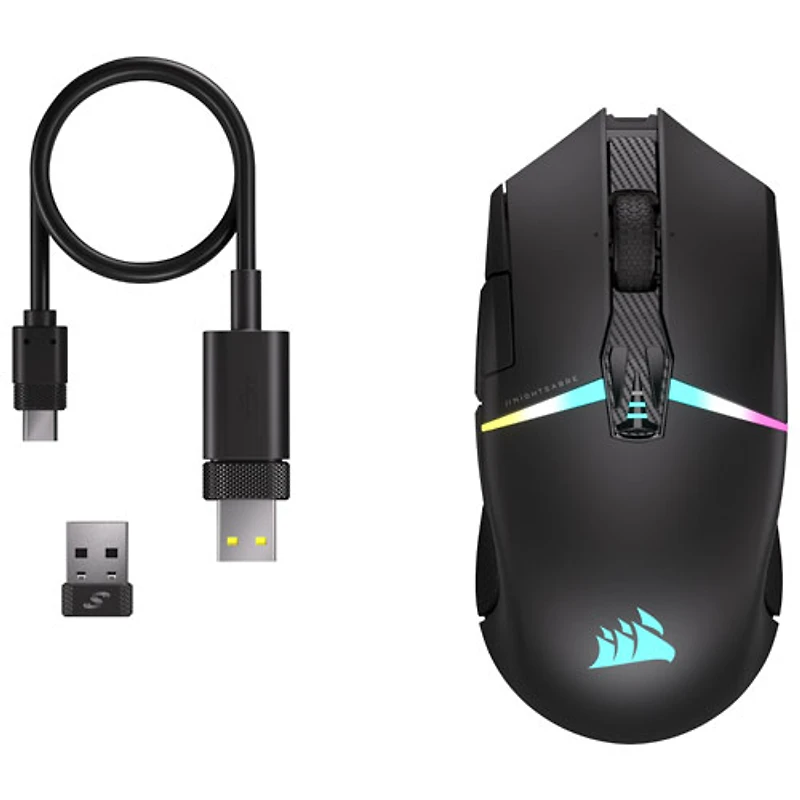 Corsair Nightsabre 26000 DPI Wireless Optical Gaming Mouse - Black