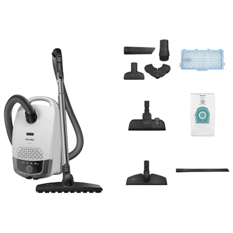 Miele Guard S1 Parquet Flex Canister Vacuum - Brilliant White