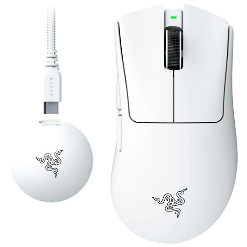 Souris de jeu optique sans fil DeathAdder V4 Pro de Razer - Blanc