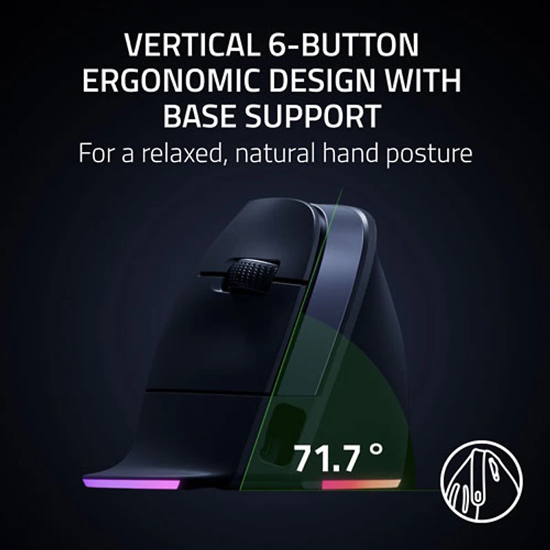 Razer Pro Click V2 Ergonomic Wireless Gaming Mouse