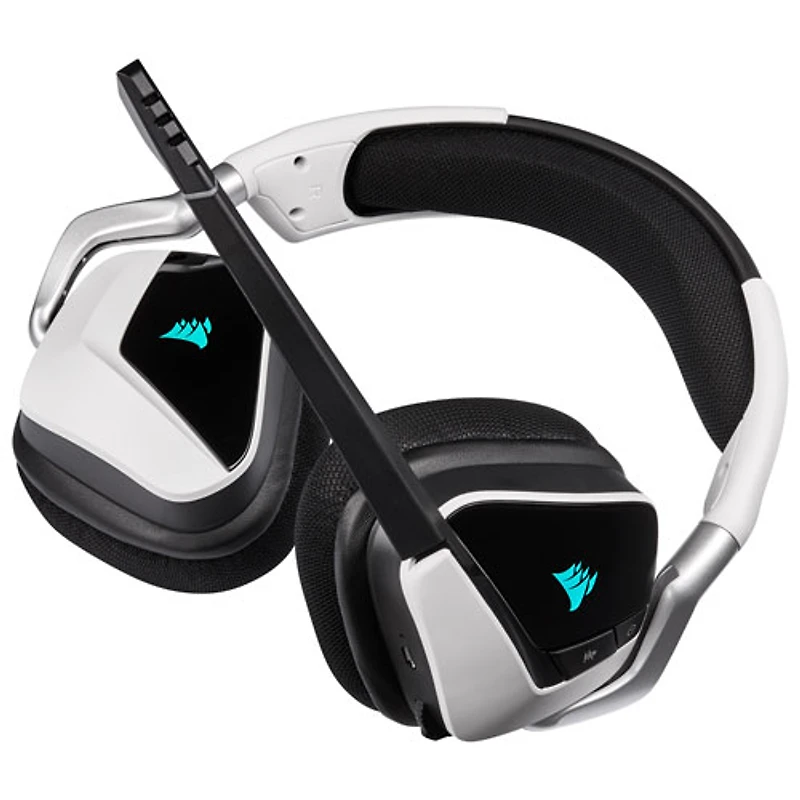 Casque de jeu sans fil Void RGB Elite de Corsair pour PS4/PC - Blanc
