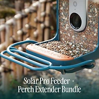 Mangeoire à oiseaux intelligente à énergie solaire Pro avec caméra et extension de perchoir de Bird Buddy - Bleu - Partenaire de détail exclusif