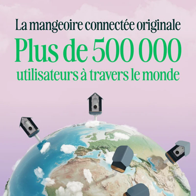 Mangeoire à oiseaux intelligente à énergie solaire Pro avec caméra et extension de perchoir de Bird Buddy - Bleu - Partenaire de détail exclusif