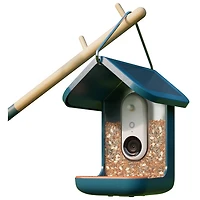 Mangeoire à oiseaux intelligente à énergie solaire Pro de Bird Buddy - Bleu - Partenaire de détail exclusif