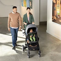 Système de transport modulaire intelligent Gold SensorSafe Pivot Xpan d'Evenflo avec siège d'auto pour bébé LiteMax - Gris lunaire