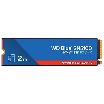 Disque SSD interne NVMe PCI-e de 2 To SN5100 WD Blue (WDBS4F0020BNC-WRSN)