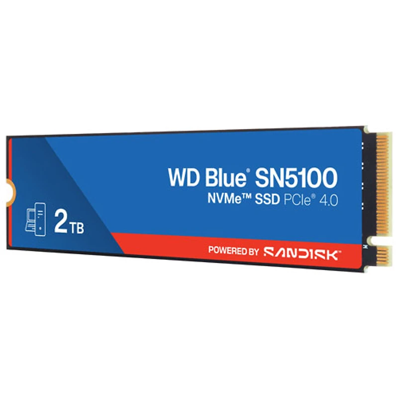 Disque SSD interne NVMe PCI-e de 2 To SN5100 WD Blue (WDBS4F0020BNC-WRSN)