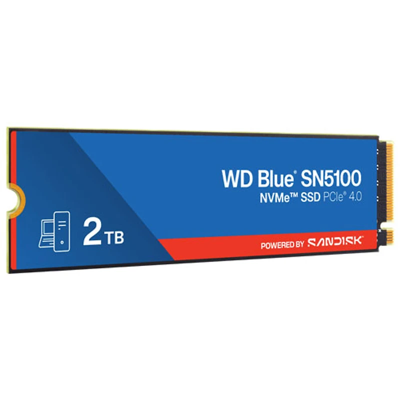 Disque SSD interne NVMe PCI-e de 2 To SN5100 WD Blue (WDBS4F0020BNC-WRSN)